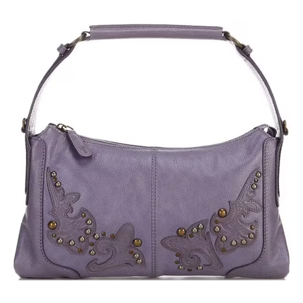 Frye Montana Genuine Leather Studded Shoulder Bag
